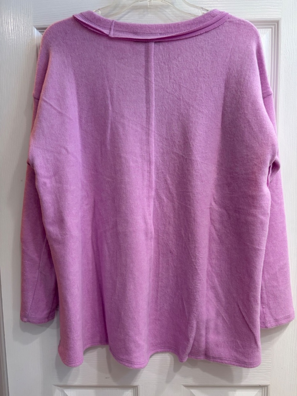 New Zenana Brushed Hacci Pullover Sweatshirt Lightweight Long Sleeve Top S/M - Picture 4 of 6